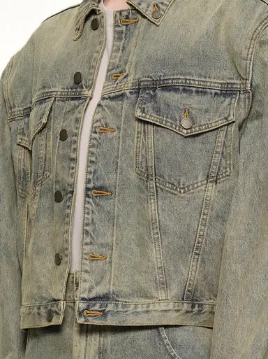 Entire Studios Shrunken Denim Jacket in Sufacewave Surfacewave | Thumbnail 6 Entire Studios Shrunken Denim Jacket in Sufacewave Surfacewave | Thumbnail 6