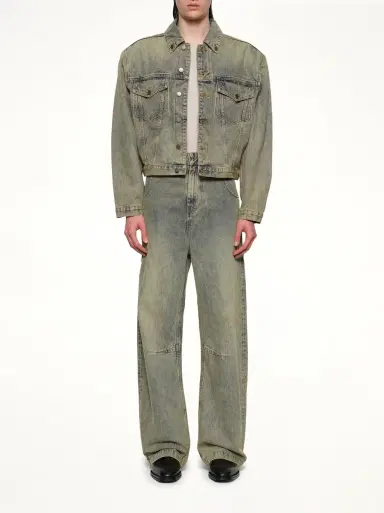 Entire Studios Shrunken Denim Jacket in Sufacewave Surfacewave | Thumbnail 7 Entire Studios Shrunken Denim Jacket in Sufacewave Surfacewave | Thumbnail 7