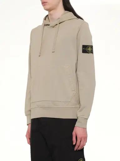 Stone Island 610006 Cotton Fleece Hoodie | Thumbnail 2 Stone Island 610006 Cotton Fleece Hoodie | Thumbnail 2
