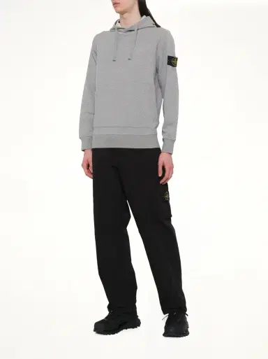 Stone Island 610006 Washed Cotton Fleece Hoodie | Thumbnail 4 Stone Island 610006 Washed Cotton Fleece Hoodie | Thumbnail 4