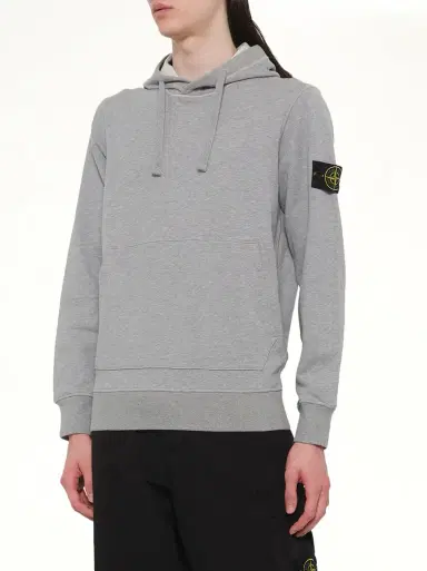 Stone Island 610006 Washed Cotton Fleece Hoodie | Thumbnail 6 Stone Island 610006 Washed Cotton Fleece Hoodie | Thumbnail 6