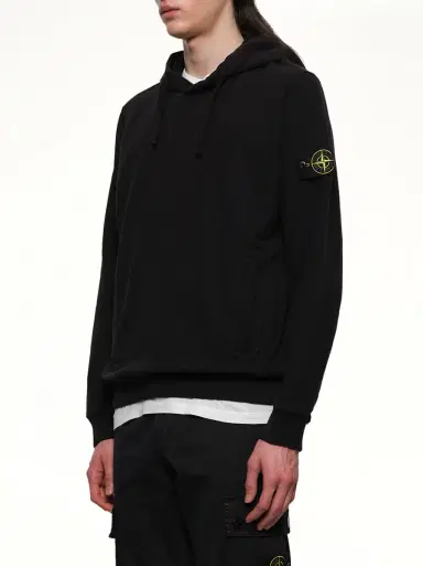 Stone Island 610002 Cotton Fleece Hoodie | Thumbnail 2 Stone Island 610002 Cotton Fleece Hoodie | Thumbnail 2