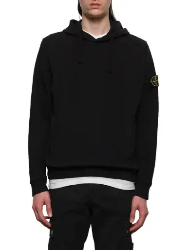 Stone Island 610002 Cotton Fleece Hoodie | Thumbnail 1 Stone Island 610002 Cotton Fleece Hoodie | Thumbnail 1