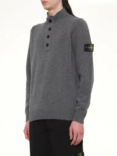 Stone Island 510004 Lambs Wool LS Polo | Thumbnail 2 Stone Island 510004 Lambs Wool LS Polo | Thumbnail 2