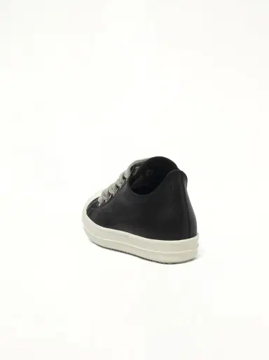 Rick Owens Jumbolace Low Sneaks in Black/milk/milk | Thumbnail 2 Rick Owens Jumbolace Low Sneaks in Black/milk/milk | Thumbnail 2
