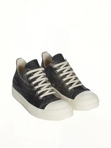 RICK OWENS DRKSHDW Low Sneaks in Black Washed | Thumbnail 3 RICK OWENS DRKSHDW Low Sneaks in Black Washed | Thumbnail 3