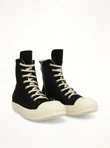 RICK OWENS DRKSHDW Sneaks in Black/milk/milk | Thumbnail 3 RICK OWENS DRKSHDW Sneaks in Black/milk/milk | Thumbnail 3