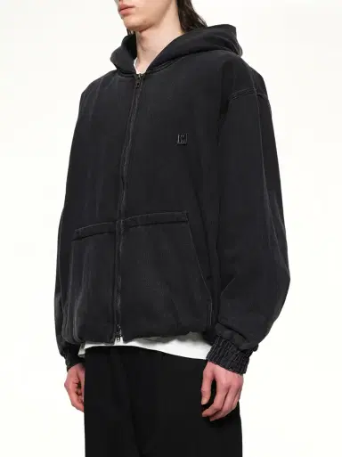 WOOYOUNGMI Dyed Denim Hoodie | Thumbnail 2 WOOYOUNGMI Dyed Denim Hoodie | Thumbnail 2