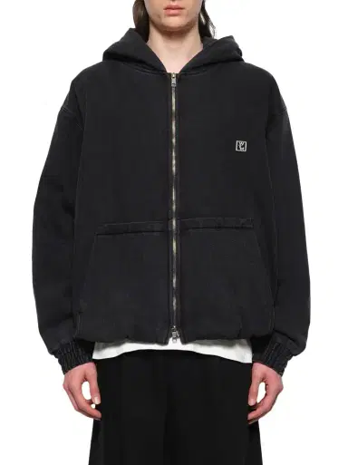 WOOYOUNGMI Dyed Denim Hoodie | Thumbnail 1 WOOYOUNGMI Dyed Denim Hoodie | Thumbnail 1