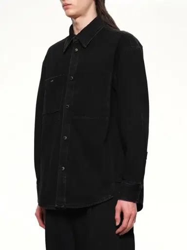 WOOYOUNGMI City Graphic Denim Shirt | Thumbnail 2 WOOYOUNGMI City Graphic Denim Shirt | Thumbnail 2