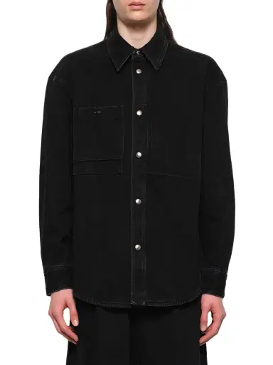 WOOYOUNGMI City Graphic Denim Shirt | Thumbnail 1 WOOYOUNGMI City Graphic Denim Shirt | Thumbnail 1