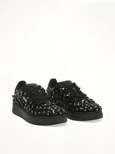 Autry Medalist Low Patent Flower Sneaker | Thumbnail 3 Autry Medalist Low Patent Flower Sneaker | Thumbnail 3