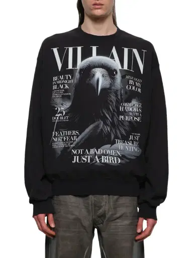 DOUBLET Villain Cover Print Sweat Shirt | Thumbnail 1 DOUBLET Villain Cover Print Sweat Shirt | Thumbnail 1