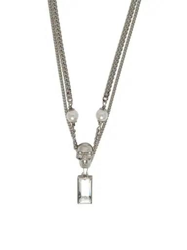 Alexander McQueen Skull & Pearl Necklace | Thumbnail 1 Alexander McQueen Skull & Pearl Necklace | Thumbnail 1