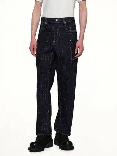 KENZO Kenzo Weave Cargo Monkey Fit Jeans | Thumbnail 6 KENZO Kenzo Weave Cargo Monkey Fit Jeans | Thumbnail 6