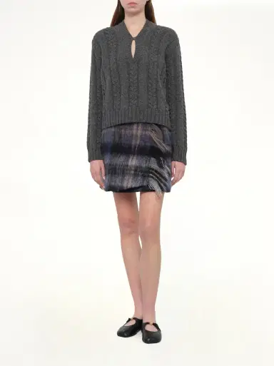 Loewe Mohair Skirt in Blue/multicolour Blue/multicolor | Thumbnail 4 Loewe Mohair Skirt in Blue/multicolour Blue/multicolor | Thumbnail 4