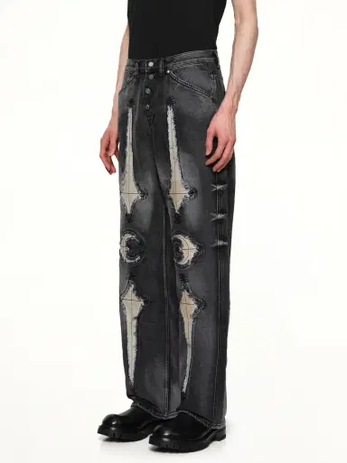 THUG CLUB TC Bone Leather Denim Pants | Thumbnail 2 THUG CLUB TC Bone Leather Denim Pants | Thumbnail 2