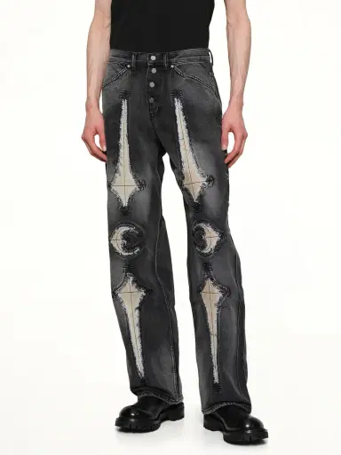 THUG CLUB TC Bone Leather Denim Pants | Thumbnail 6 THUG CLUB TC Bone Leather Denim Pants | Thumbnail 6