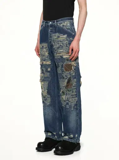 THUG CLUB Vintage-stitched Camo Denim Pants | Thumbnail 2 THUG CLUB Vintage-stitched Camo Denim Pants | Thumbnail 2