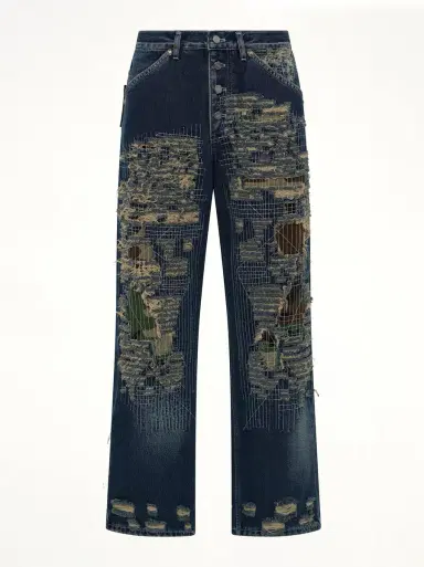 THUG CLUB Vintage-stitched Camo Denim Pants | Thumbnail 3 THUG CLUB Vintage-stitched Camo Denim Pants | Thumbnail 3