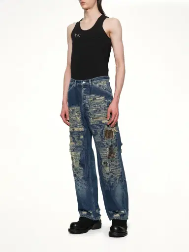 THUG CLUB Vintage-stitched Camo Denim Pants | Thumbnail 4 THUG CLUB Vintage-stitched Camo Denim Pants | Thumbnail 4