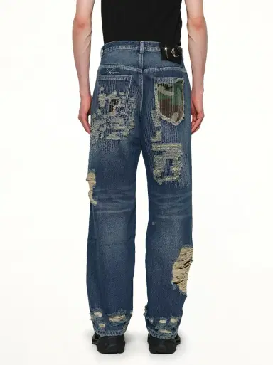THUG CLUB Vintage-stitched Camo Denim Pants | Thumbnail 5 THUG CLUB Vintage-stitched Camo Denim Pants | Thumbnail 5