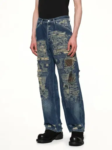 THUG CLUB Vintage-stitched Camo Denim Pants | Thumbnail 6 THUG CLUB Vintage-stitched Camo Denim Pants | Thumbnail 6