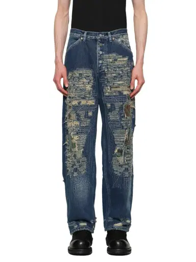 THUG CLUB Vintage-stitched Camo Denim Pants | Thumbnail 1 THUG CLUB Vintage-stitched Camo Denim Pants | Thumbnail 1