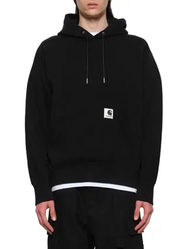 Sacai Carhartt Wip Cotton Jersey Hoodie | Thumbnail 1 Sacai Carhartt Wip Cotton Jersey Hoodie | Thumbnail 1