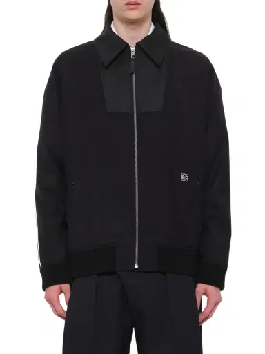 Loewe Wool Traksuit Jacket in Navy/grey | Thumbnail 1 Loewe Wool Traksuit Jacket in Navy/grey | Thumbnail 1