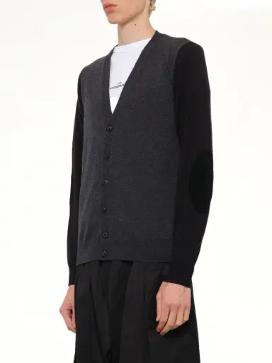 Maison Margiela Two-tone Cardigan in Grey/black Grey | Thumbnail 2 Maison Margiela Two-tone Cardigan in Grey/black Grey | Thumbnail 2