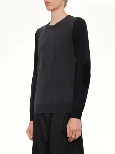 Maison Margiela Two-tone Sweater in Grey/black Grey | Thumbnail 2 Maison Margiela Two-tone Sweater in Grey/black Grey | Thumbnail 2