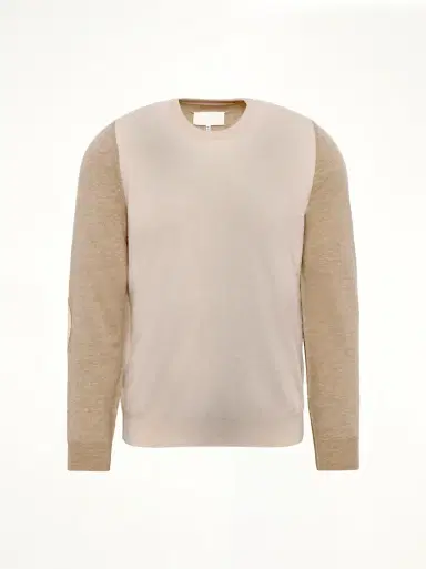 Maison Margiela Two-tone Sweater in Beige/camel Beige | Thumbnail 3 Maison Margiela Two-tone Sweater in Beige/camel Beige | Thumbnail 3