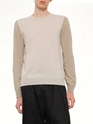 Maison Margiela Two-tone Sweater in Beige/camel Beige | Thumbnail 6 Maison Margiela Two-tone Sweater in Beige/camel Beige | Thumbnail 6