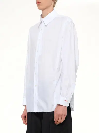 Maison Margiela Long-sleeved Frayed Hem Shirt | Thumbnail 2 Maison Margiela Long-sleeved Frayed Hem Shirt | Thumbnail 2