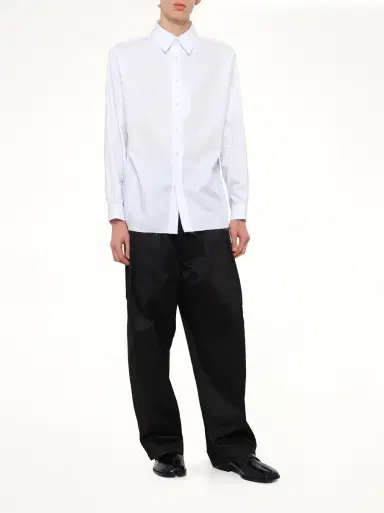 Maison Margiela Long-sleeved Frayed Hem Shirt | Thumbnail 4 Maison Margiela Long-sleeved Frayed Hem Shirt | Thumbnail 4