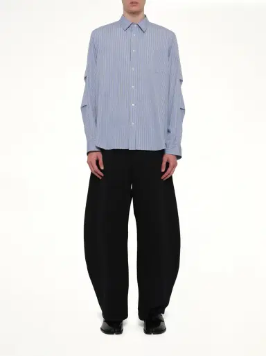 Sacai Poplin Shirt in Light Blue Stripe | Thumbnail 7 Sacai Poplin Shirt in Light Blue Stripe | Thumbnail 7