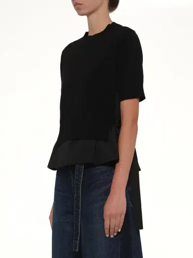 Sacai Poplin x Cotton Knit Pullover | Thumbnail 2 Sacai Poplin x Cotton Knit Pullover | Thumbnail 2