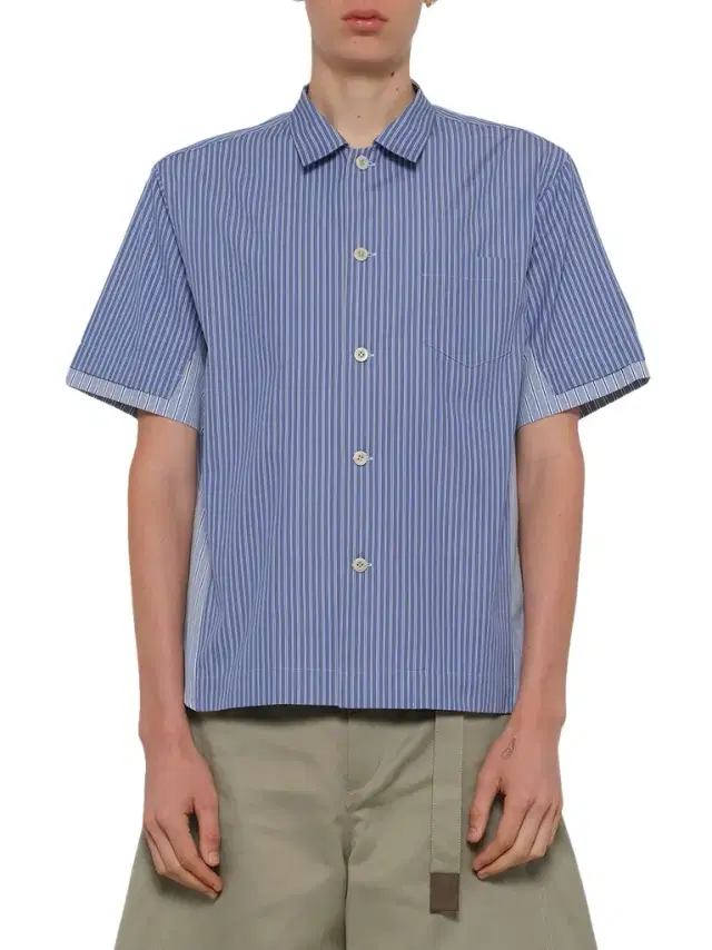 Poplin Shirt in Blue Stripe Poplin Shirt in Blue Stripe