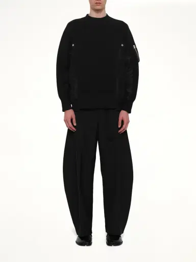 Sacai Sponge Sweat x Nylon Twill Pullover | Thumbnail 7 Sacai Sponge Sweat x Nylon Twill Pullover | Thumbnail 7