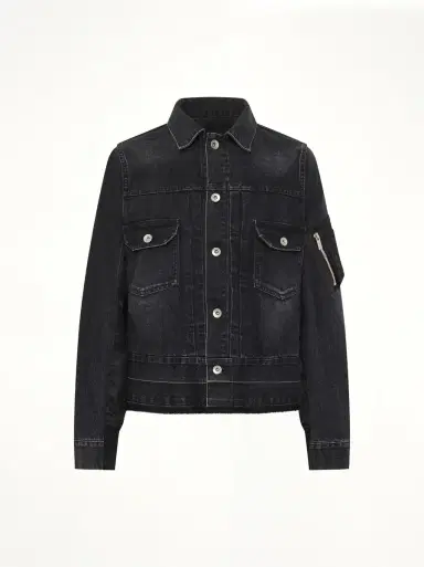 Sacai Denim x Nylon Twill Jacket | Thumbnail 3 Sacai Denim x Nylon Twill Jacket | Thumbnail 3