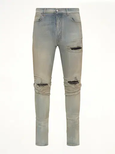 AMIRI Suede Mx1 Jeans in Perfect Antique Indigo Blue | Thumbnail 3 AMIRI Suede Mx1 Jeans in Perfect Antique Indigo Blue | Thumbnail 3