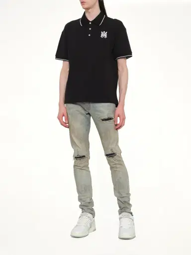 AMIRI Suede Mx1 Jeans in Perfect Antique Indigo Blue | Thumbnail 4 AMIRI Suede Mx1 Jeans in Perfect Antique Indigo Blue | Thumbnail 4