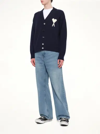 AMI PARIS Contrasted Adc Cardigan | Thumbnail 4 AMI PARIS Contrasted Adc Cardigan | Thumbnail 4