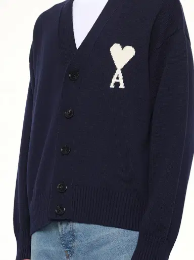 AMI PARIS Contrasted Adc Cardigan | Thumbnail 6 AMI PARIS Contrasted Adc Cardigan | Thumbnail 6
