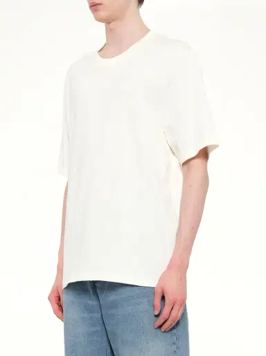 AMI PARIS Big Adc Embossed T-shirt in Cream White | Thumbnail 2 AMI PARIS Big Adc Embossed T-shirt in Cream White | Thumbnail 2