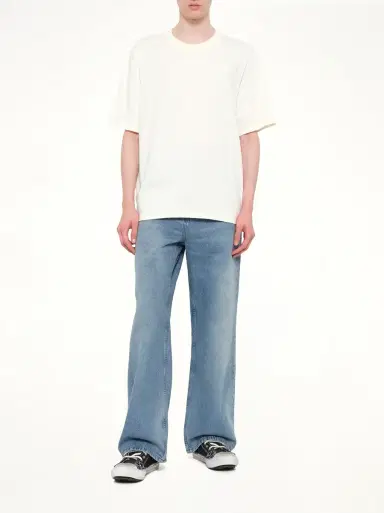 AMI PARIS Big Adc Embossed T-shirt in Cream White | Thumbnail 4 AMI PARIS Big Adc Embossed T-shirt in Cream White | Thumbnail 4