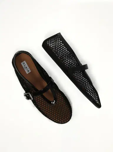 Alaïa Ballet Fishnet Flats | Thumbnail 4 Alaïa Ballet Fishnet Flats | Thumbnail 4