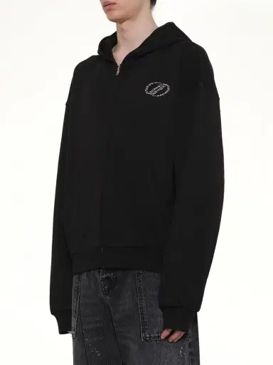 We11Done Rhinestone Zip-up Balloon Hoodie | Thumbnail 2 We11Done Rhinestone Zip-up Balloon Hoodie | Thumbnail 2