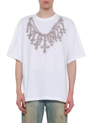 We11Done Cross Necklace T-shirt | Thumbnail 1 We11Done Cross Necklace T-shirt | Thumbnail 1